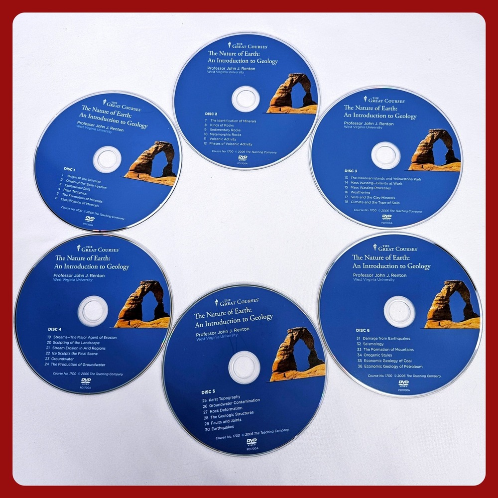 The Great Courses Nature of Earth‎ Geology 6 DVD Set Course 1700 John Renton
